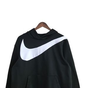 Nike Big Swoosh Thermal Black Hoodie Pullover